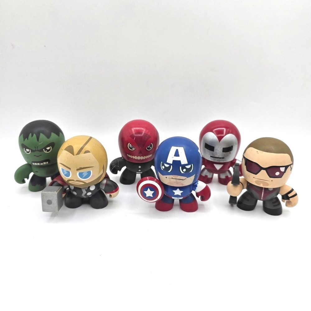 Marvel Mighty Muggs Mini Figure Lot Captain‎ America Iron Man Thor Hulk Hawkeye